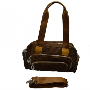 flevado Kleine Damen/Kinder Schultertasche Handtasche Freizeit Alltag braun